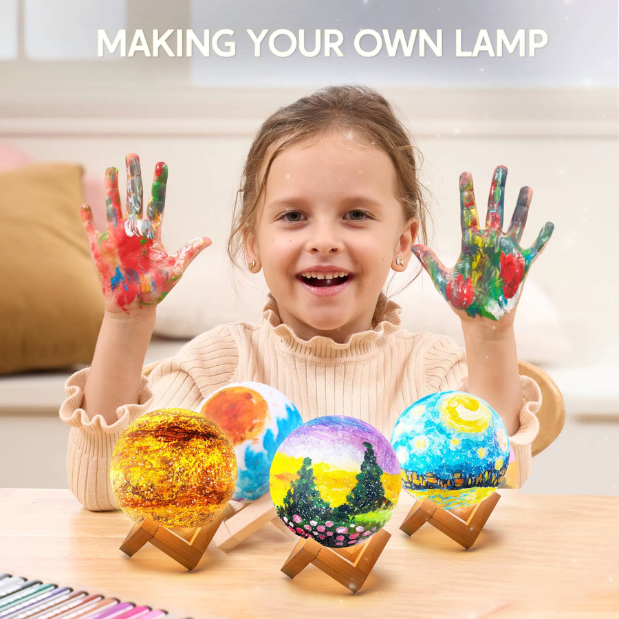 JOYFY Home DIY Mond Nachtlicht, Weltraum, Bunt, Nicht für Kinder unter 3 Jahren - Bild 5
