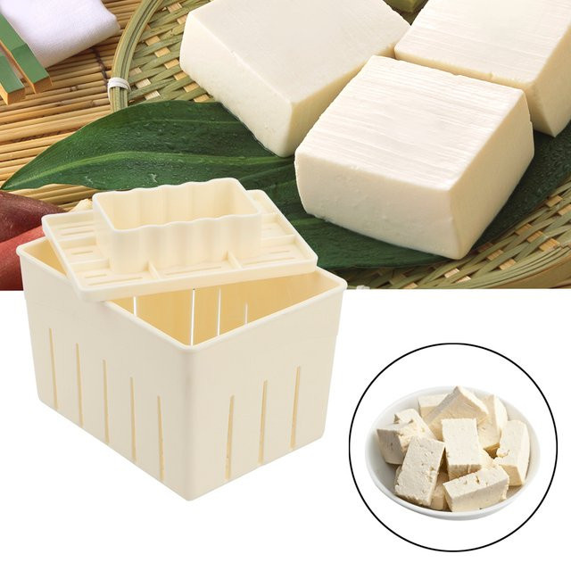 Tofu Presse Form aus Kunststoff für hausgemachten Tofu und Quark in Weiß - Bild 1