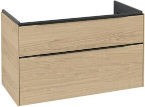 Villeroy & Boch Waschtischunterschrank Subway 3.0 in Beige, Wandmontage mit Schubladen und integrierter Beleuchtung, B/T/H: 97,3 x 57,6 x 47,8 cm - Bild 1