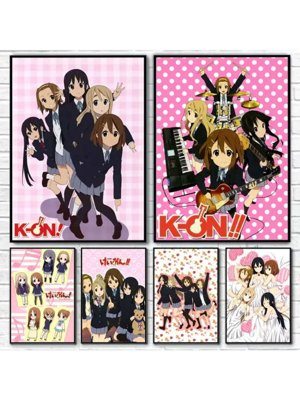 Potdemiel K-K-On Anime-Cartoon-Poster Rosa, wasserfester Wandkunstdruck für dein Zuhause - Bild 2