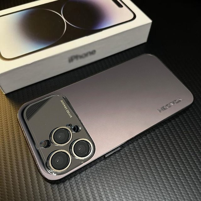Luxuriöse Spiegelglas-Schutzhülle mit großem Fenster und AG-Matte für iPhone 17, 16, 15, 14, 13, 12, 11 Pro Max in Purple - Bild 1
