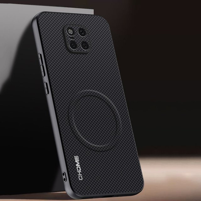 Luxus Silikon Handyhülle mit Magnethalterung für Huawei Mate 20 Pro in Orange - Bild 1