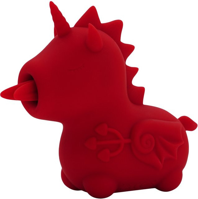 Auflegevibrator Blaze Diablo im Einhorn-Design in Rot - Bild 1