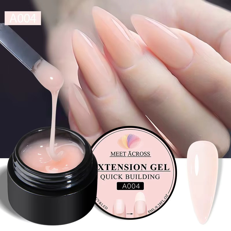 MEET ACROSS Nagelgel-Nagellack, milchig-weiß, glänzend, 8 ml - Bild 1