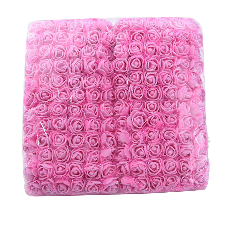 XIAOYINMO Künstliche Rosen aus Schaumgarn in Pink mit UV-Schutz für Garten und Dekoration - Bild 2
