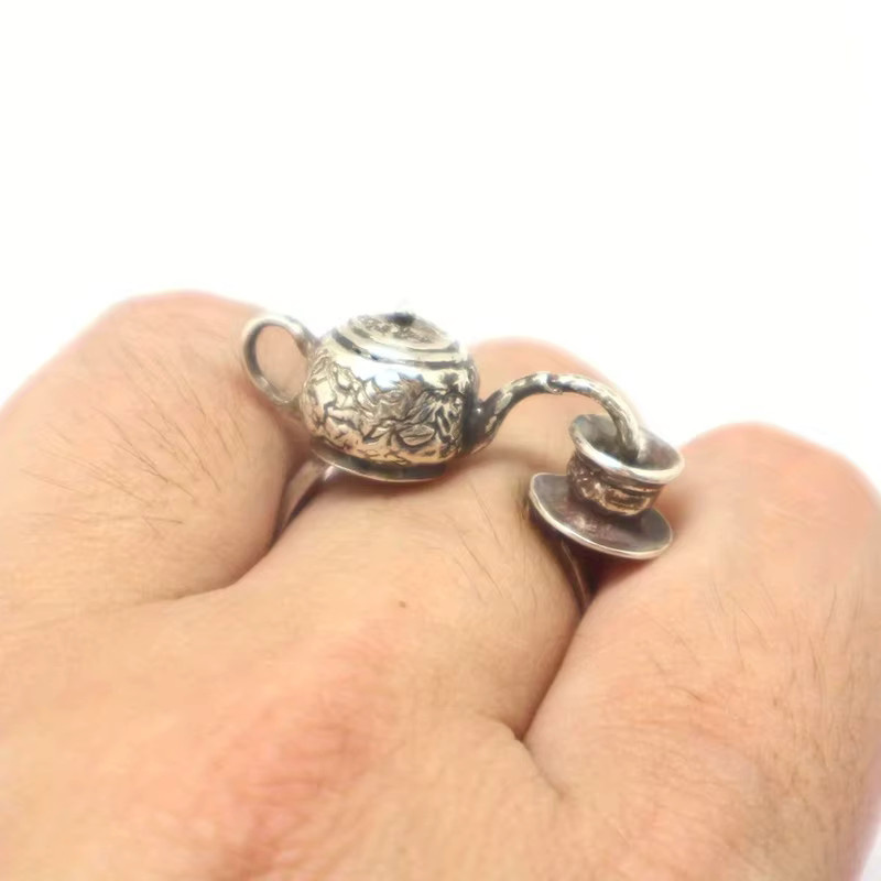 Nonoyesya Ring, Vintage, Silber, Ohne Stein - Bild 3