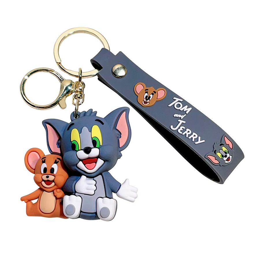 Bandai Schlüsselanhänger, Katzen & Maus, PVC, Bunt, Unisex - Bild 3