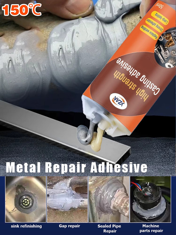 YZAN Strong Metal Reparaturkleber Magic Plastic Repair, hochfester hitzebeständiger Kaltkleber und Dichtungsmittel, 50 ml - Bild 7