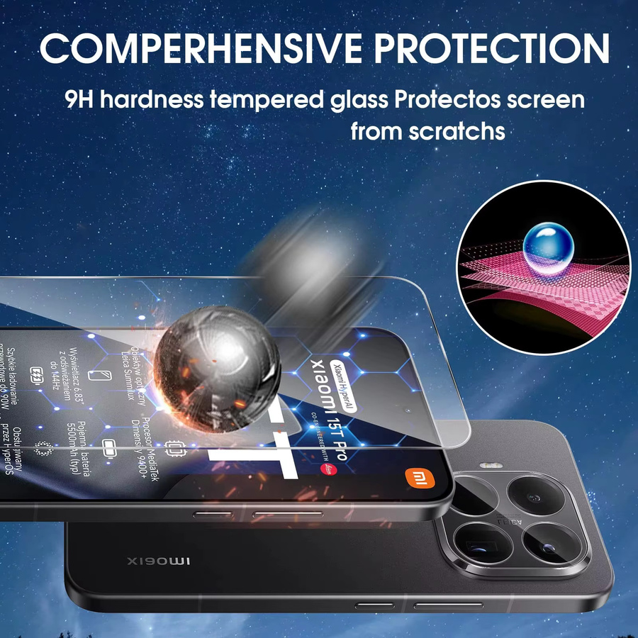 8K Ultra HD Panzerglas Display Schutzfolie für Xiaomi Mi 15T Pro 14T 13T 12T 11T Pro 14 13 Mi 12 11 Lite, transparent - Bild 2