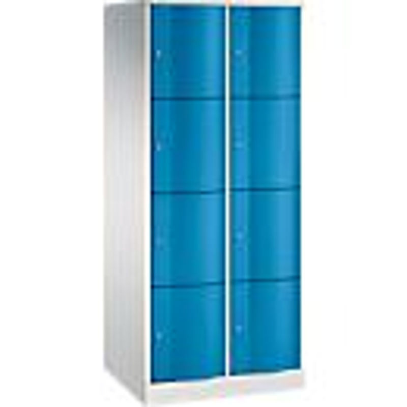 C+P Schließfachschrank Resisto mit 2 Abteilen und 8 Fächern, Farbe: Lichtgrau/Lichtblau, B/T/H: 77,2 x 64,0 x 195,0 cm - Bild 2