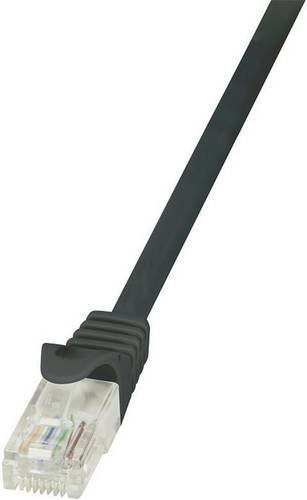 LogiLink CP2093U RJ45 Netzwerkkabel CAT 6 U/UTP Ethernet/LAN Patchkabel Schwarz 10,00 m mit Rastnasenschutz - Bild 1