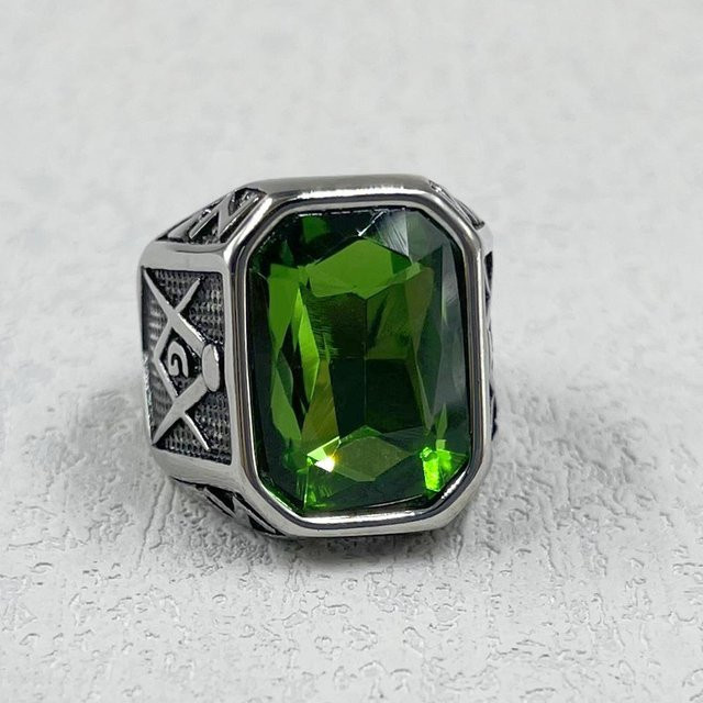 Ring Edelstahl, Gold, Kristall, Unisex - Bild 1