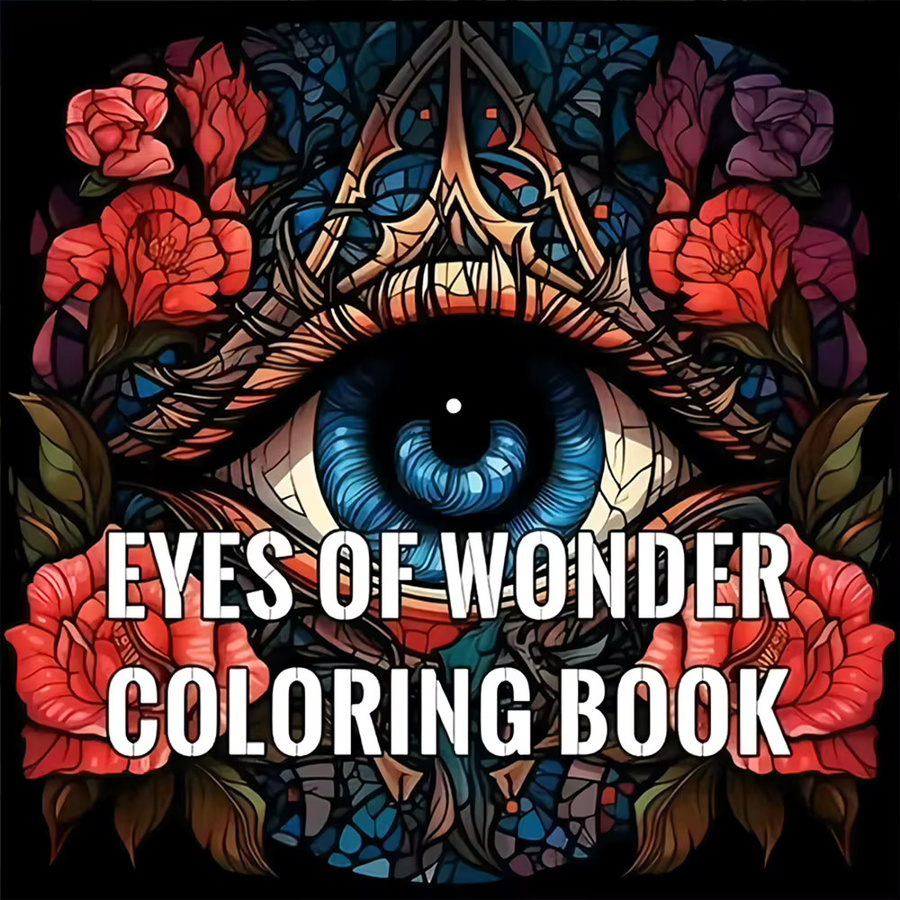 Eyes of Wonder Malbuch für Erwachsene mit 20 Seiten und fantastischem Augen-Thema in Multicolour - Bild 3