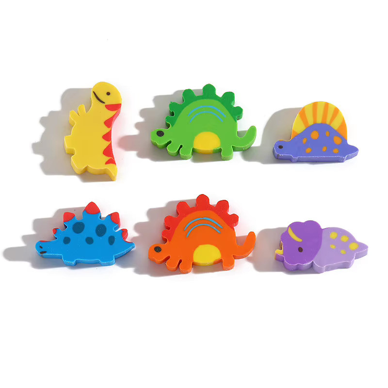 Kawaii Dinosaurier Radiergummi im Cartoon-Design für die Schule und das Büro, Mehrfarbig - Bild 4