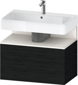 Duravit Waschtischunterschrank Qatego in Weiß Matt mit 1 Schrank und 1 Auszug, Wandmontage, B/H/T: 79 x 59 x 47 cm - Bild 1