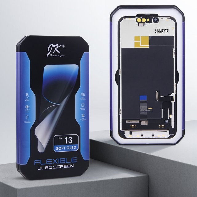 JK Soft OLED LCD Display mit Touch-Digitizer-Baugruppe für iPhone 13, Farbe: Schwarz, kompatibel mit iPhone 13 A2633 und A2482 - Bild 1