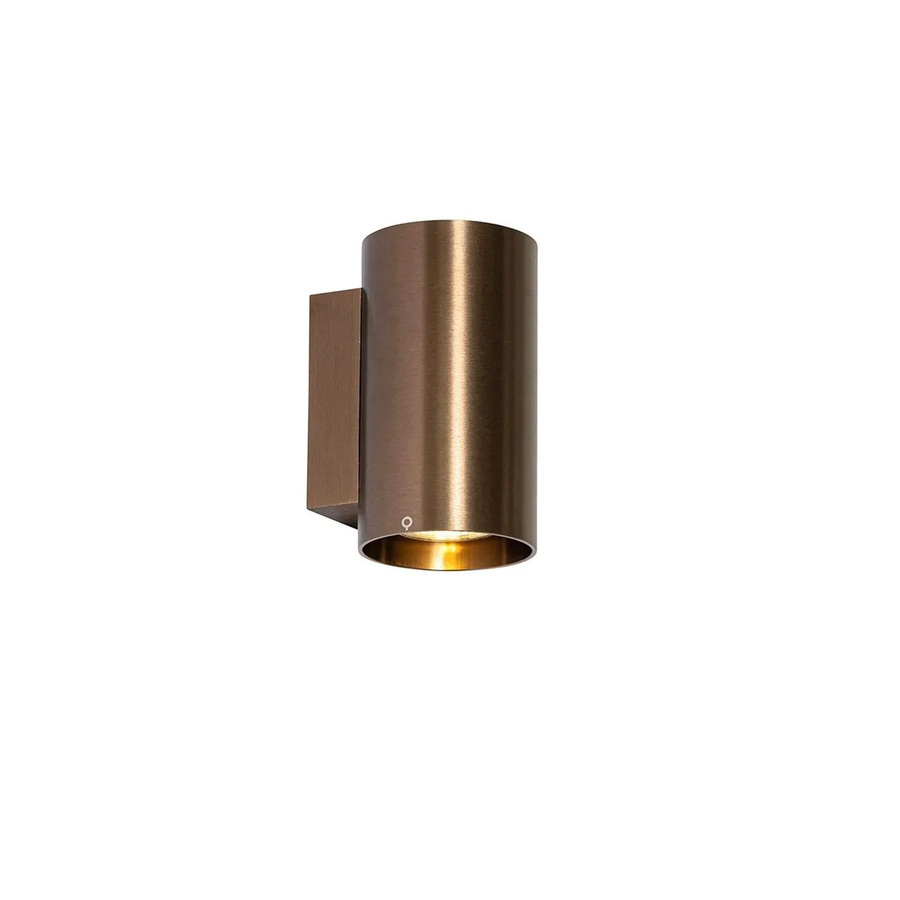 QAZQA Moderne Wandleuchte Rund aus Aluminium in Bronze, dimmbar, GU10 - Bild 2
