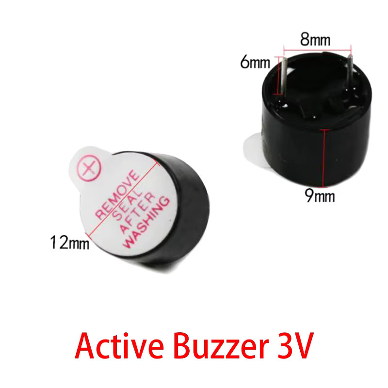 Si Tai&SH Set mit 10 aktiven magnetischen Summern für Arduino, 3V 5V 12V, Farbe: Schwarz, B: 12 mm, T: 9,5 mm - Bild 2