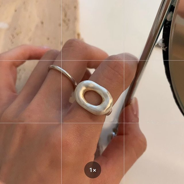 imixlot Ring, geometrisch, silberfarben, Damen - Bild 1