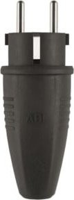 ABL Gummi Schuko-Stecker 100000039 schwarz IP44 für bis zu 3x2,5mm - Bild 1