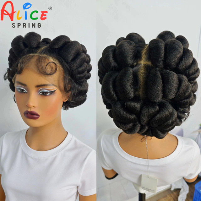 Alice Spring Bantu Synthetische Geflochtene Perücke, Unisex - Bild 1