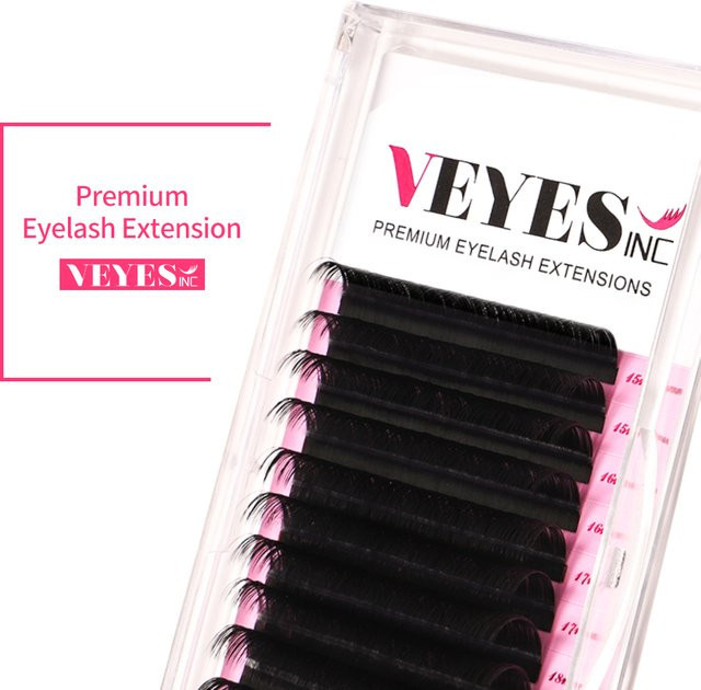 Veyes Inc Wimpernverlängerung, matt, 8–20 mm, Black - Bild 1