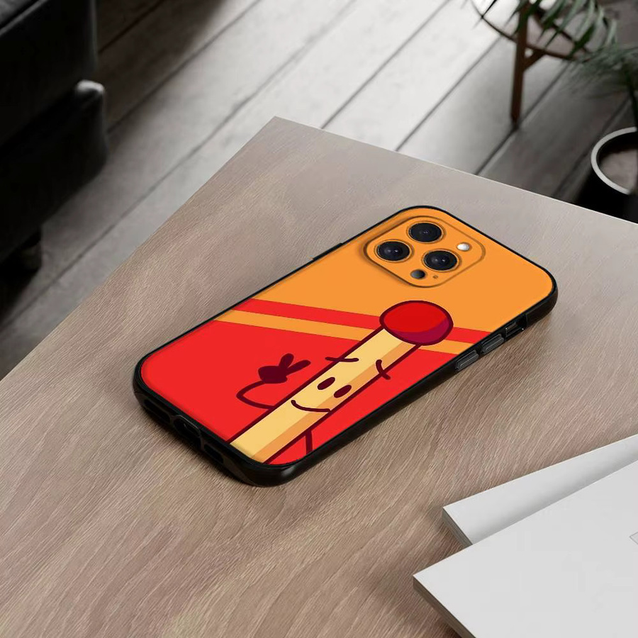 Mesuca Bfdi Battle For Dream Island Handyhülle für iPhone 11 bis 17 Pro Max, Schwarz/Mehrfarbig, Weiche Schutzhülle - Bild 3