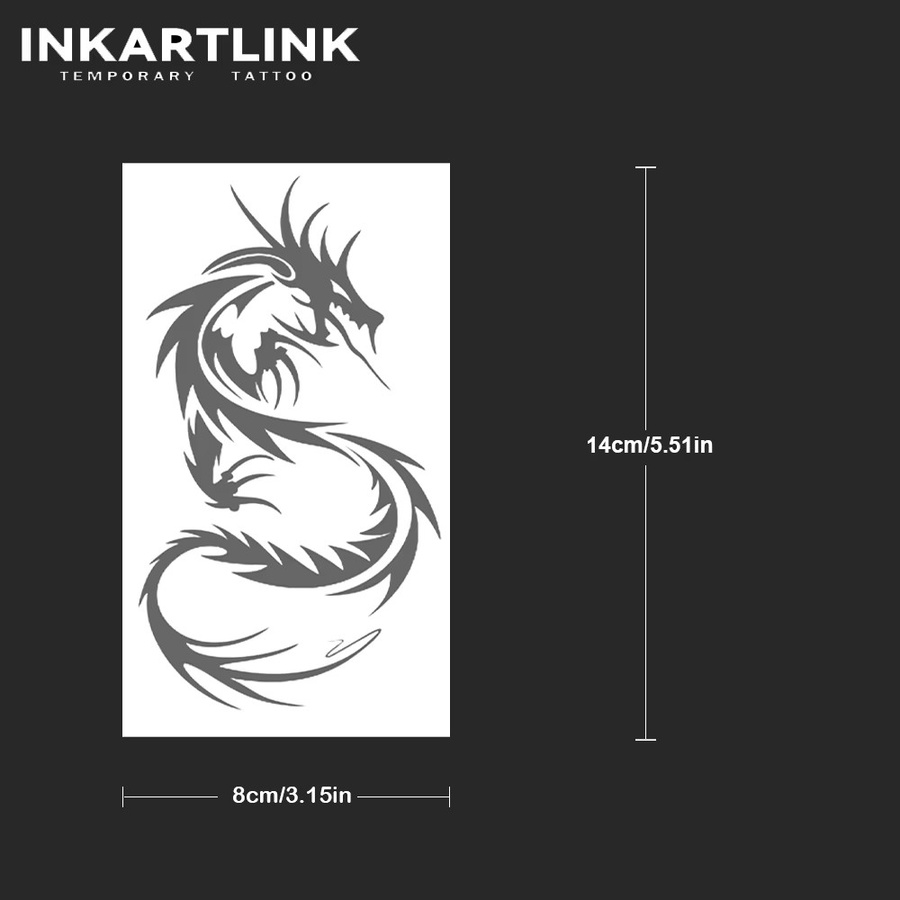Temporäres Drachen-Tattoo, wasserfest, semi-permanent, hält bis 15 Tage - Bild 3