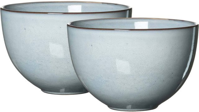 Ritzenhoff & Breker Servierschalen Alicante aus Keramik, Blau, 2er Set, Durchmesser: 20 cm - Bild 1