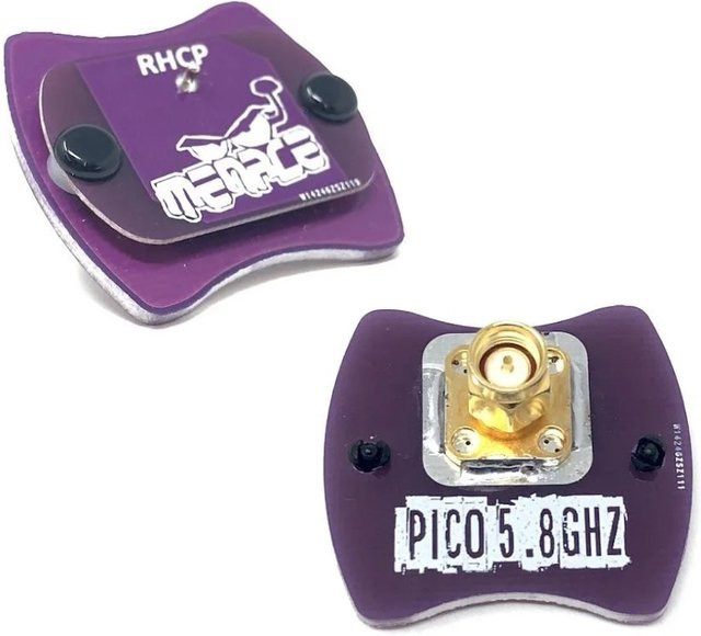 MenaceRC Pico Patch 5.8GHz RHCP SMA FPV Empfänger Patch-Antenne mit 9.4 dBi Verstärkung in Lila für Drohnenrennen und Langstrecken-Flüge - Bild 1