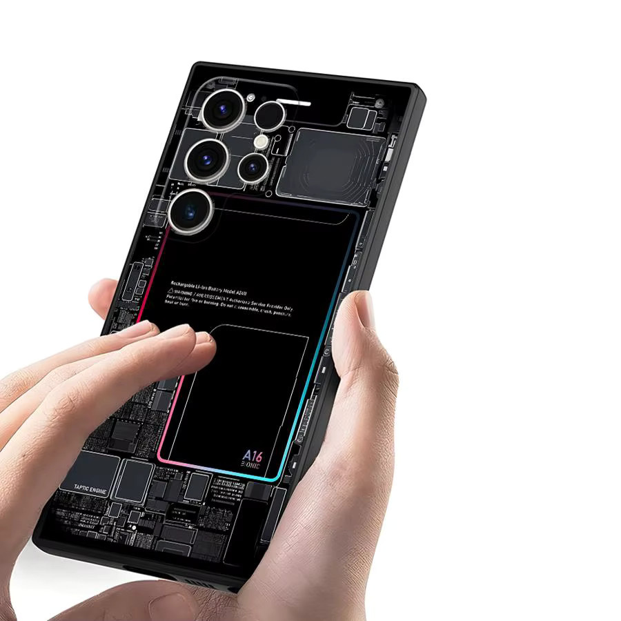 Samsung Handyhülle mit Platine Muster für Galaxy S24 S25 S23 S20 S10 S9 Note 20 Ultra und weitere Modelle - Bild 3