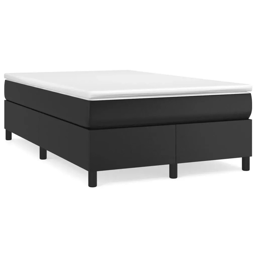 vidaXL Boxspringbett in Schwarz aus Kunstleder mit Maßen B: 120 cm, L: 200 cm - Bild 2