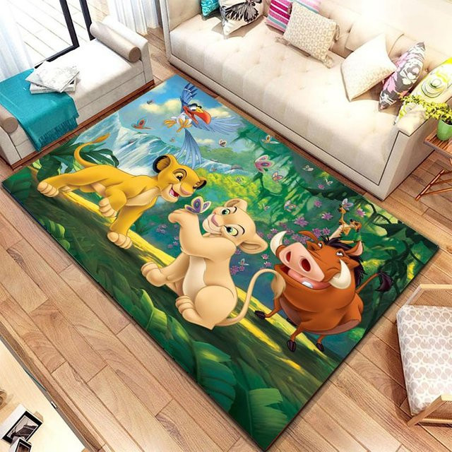 Karpetti Teppich im Savannen-Stil mit Tier-Motiv für Kinderzimmer und Wohnzimmer, Mehrfarbig, Breite: 60 cm, Länge: 90 cm - Bild 1