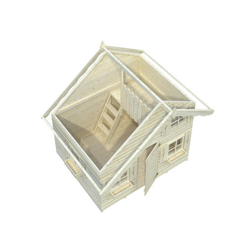 Palmako Spielhaus aus Fichtenholz in Natur und Braun, B/H/T: 258 x 228 x 224 cm - Bild 4