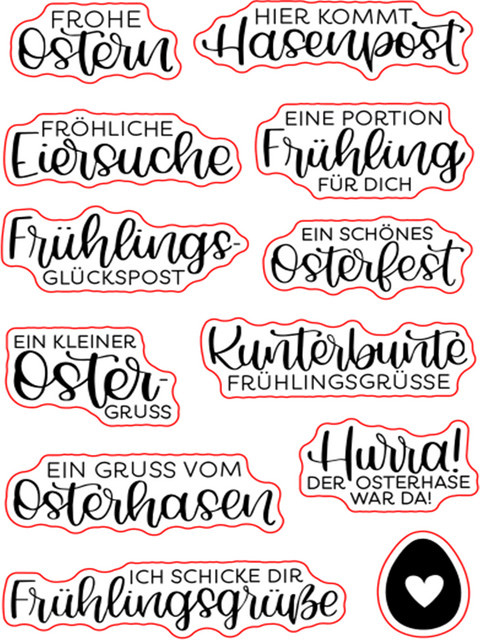 lianshangmei Frohe Ostern Silikonstempel aus transparentem Kautschuk für Scrapbooking und DIY-Fotoalbum-Dekoration - Bild 1