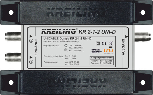 Kreiling KR 2-1-2 UNI-D UNICABLE-Dongle in Schwarz - Bild 1