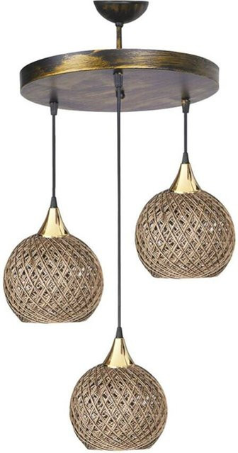 Opviq Pendelleuchte Crayon in Beige aus Metall mit 3 E27 Fassungen, B/H/T: 32 x 80 x 32 cm - Bild 1