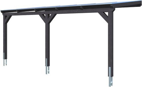Skan Holz Carport Vogtland in Schiefergrau B/T: 300 x 541 cm, Firsthöhe: 262 cm - Bild 2