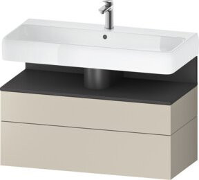Duravit Waschtischunterschrank Qatego in Grau Matt, Wandhängend, B/T/H: 99 x 47 x 59 cm - Bild 1