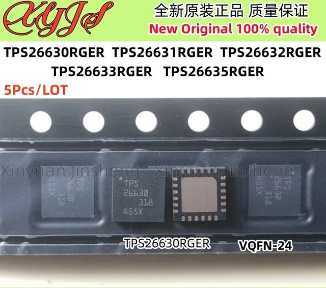 5er-Set RONGXINYUAN TPS26630 TPS26631 TPS26632 TPS26633 TPS26635RGER integrierte Stromversorgungsschalter in Schwarz - Bild 1