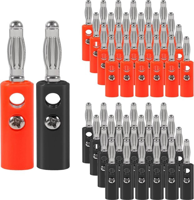 AOKIN 50 Stück Bananenstecker 4mm Audio-Lautsprecherkabel-Verbinder in Multicolour - Bild 1