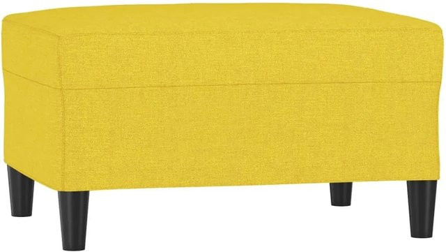vidaXL Fußhocker Modell 2 in Hellgelb aus Stoff, B/T/H: 70 x 55 x 41 cm - Bild 1