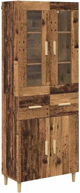 vidaXL Highboard Altholz in Braun mit Türen und Schubladen, B/T/H: 69,5 x 34 x 180 cm - Bild 1