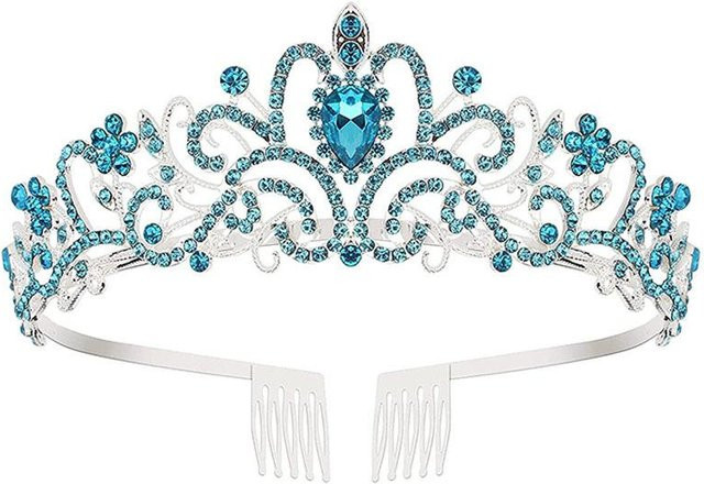 Wucifang Jewelry Brautkrone, Kupfer, Silber, Kristall, Zirkonia, Damen - Bild 1