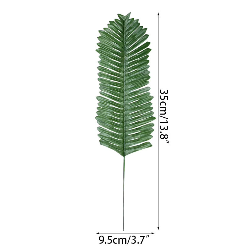 ZQCXLD 20 Stück künstliche grüne Palmblätter und tropische Monstera-Blätter aus Textil für deine Dekoration bei Hochzeiten, Partys oder im Sommer - Bild 4