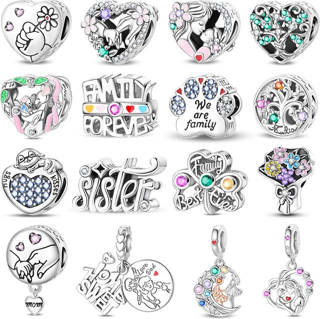Charms 925 Silber, Perle, Zirkonia, Damen - Bild 1