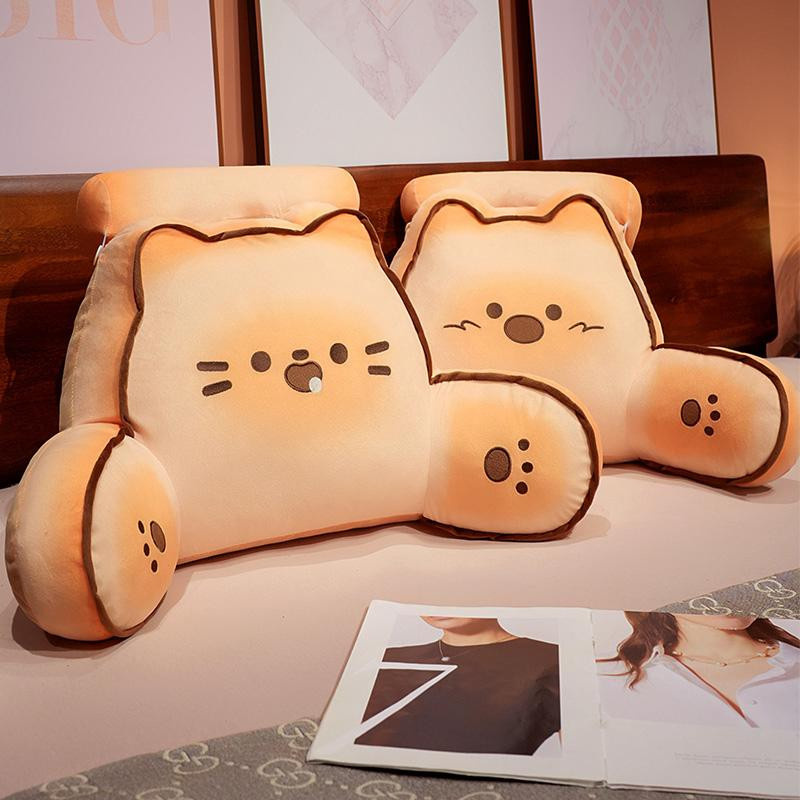 Weiches Plüsch-Dreieckskissen mit Tier-Motiv als Rückenlehne für Bett und Sofa, 40 cm - Bild 2