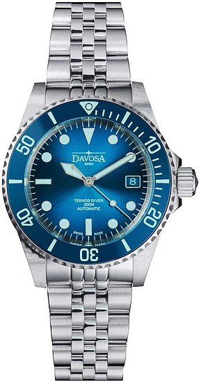 Davosa Armbanduhr Ternos Diver, Automatik, Edelstahl, Blau, 40 mm, Herren - Bild 1