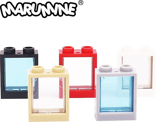 Marumine Fensterrahmen 1 x 2 x 2 City-Bausteine, transparentes Glas, Zubehör - Bild 1