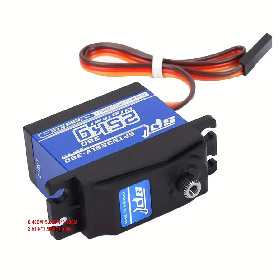 Stemedu Digitalservo, 25 kg, 360 Grad kontinuierliche Drehung, Metallgetriebe, Doppelachsen-Servos - Bild 3
